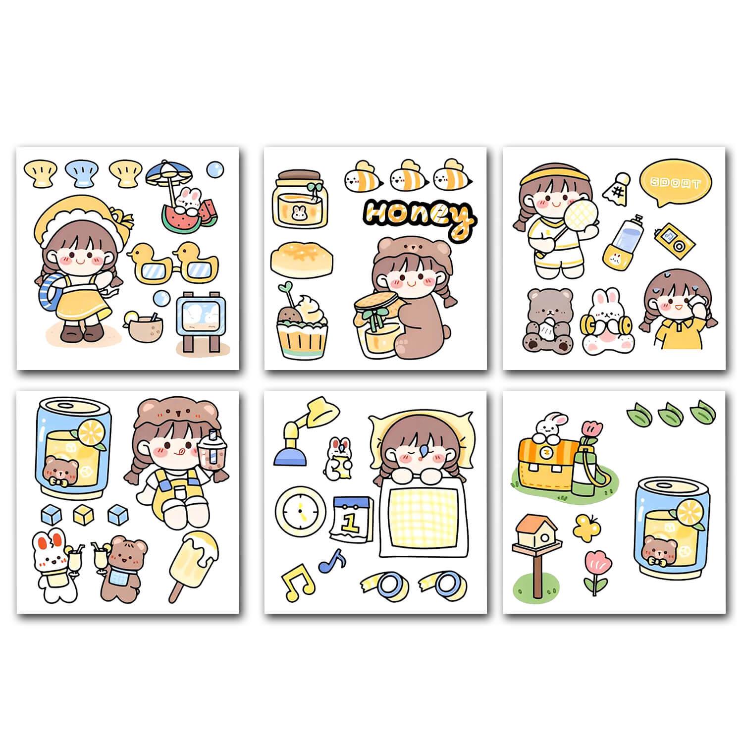 Cute Korean Girl Sticker PS-003