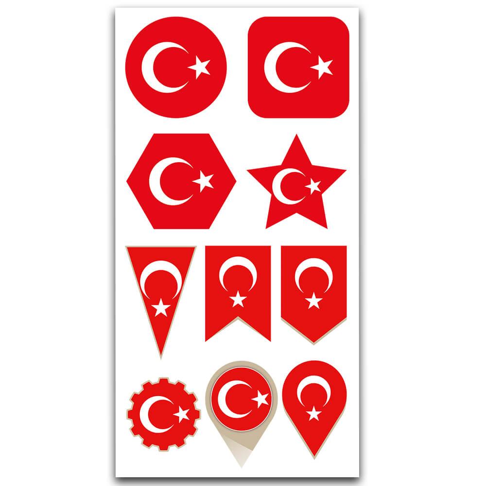 Şanlı Türk Bayrağı Sticker MS-086
