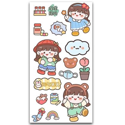 Cute Korean Girl Sticker MS-007