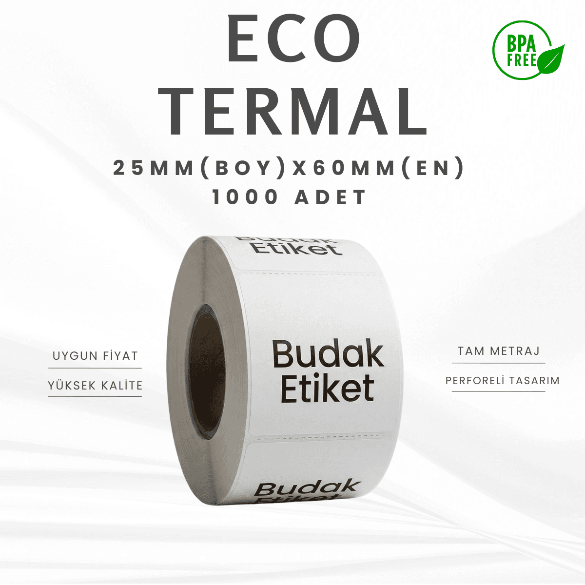 25x60 Eco Termal Barkod Etiketi