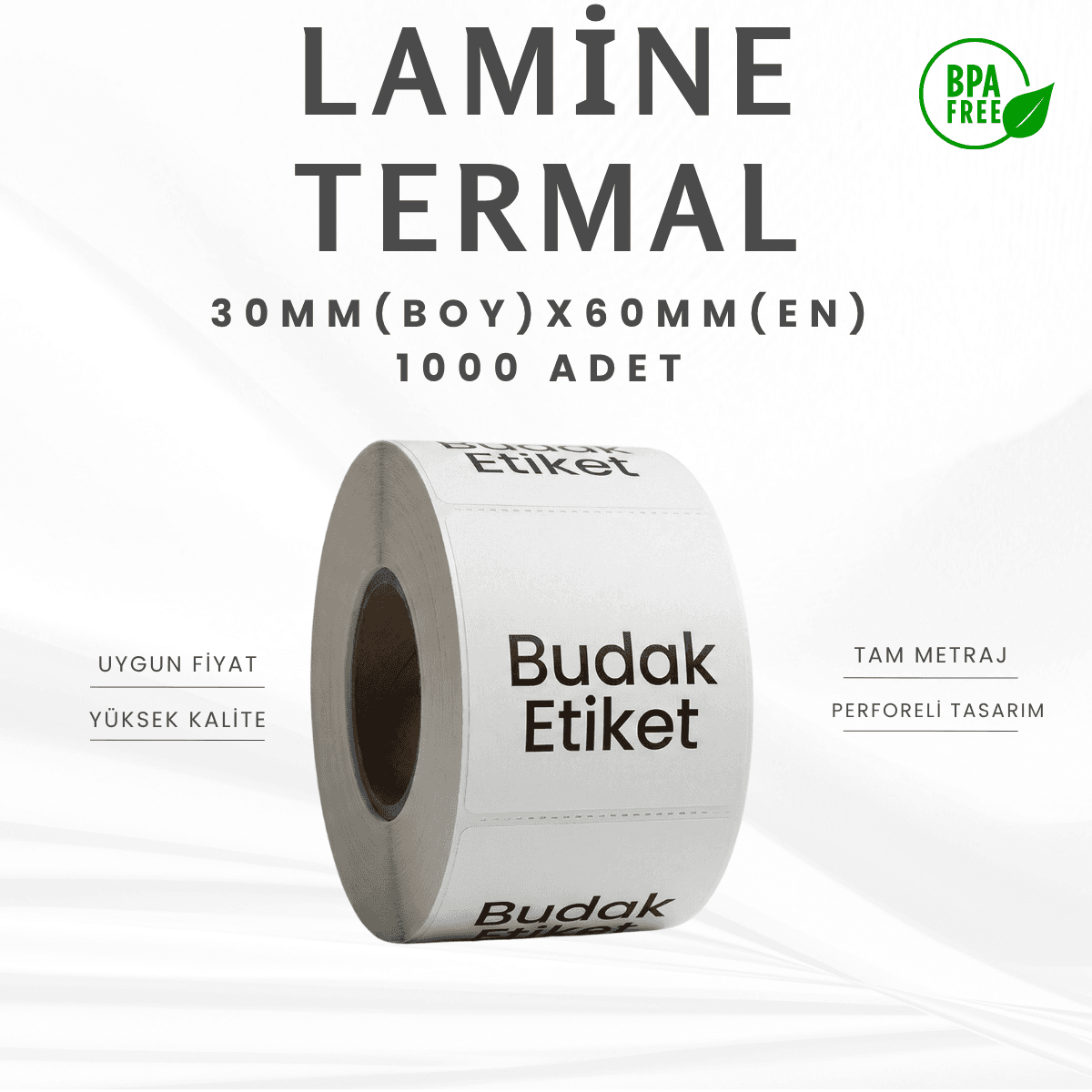 30x60 Lamine Termal Barkod Etiketi