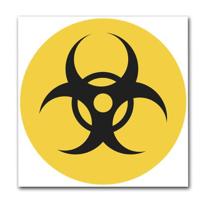 Biyolojik Tehlike Uyarı İşareti Sticker TS-012